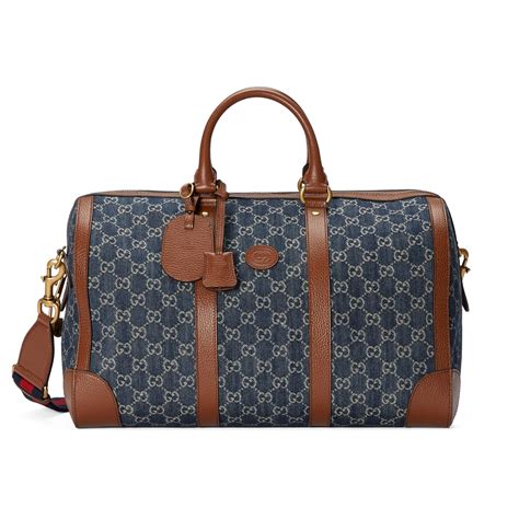 blue gucci duffel bag|Gucci duffle bag outlet.